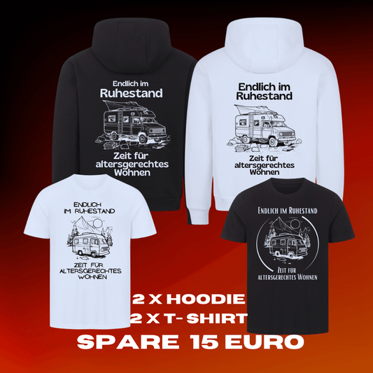 Altersgerechtes Wohnen Bundle 2 Hoodies und 2 Shirts und 15 Euro gespart
