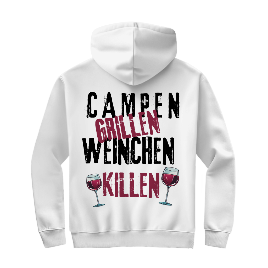 Weinchen killen - Rückendruck || Premium Zipper Hoodie