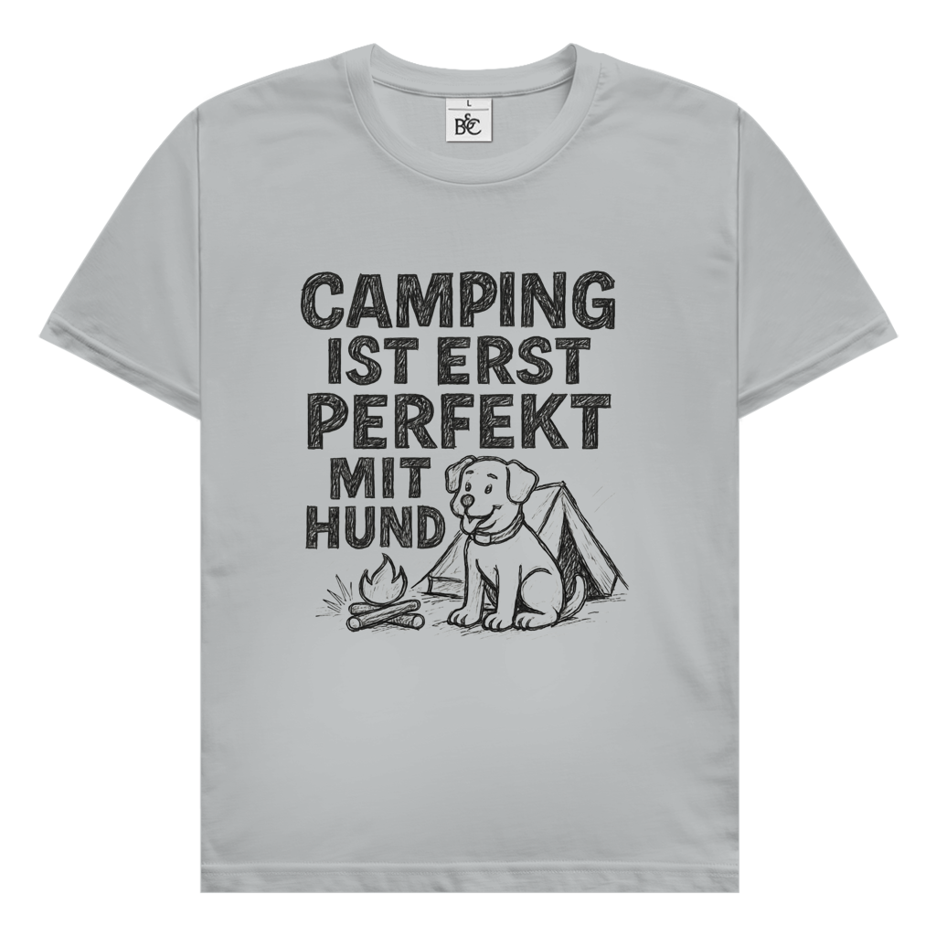 Camping ist erst perfekt mit Hund || Premium Shirt unisex