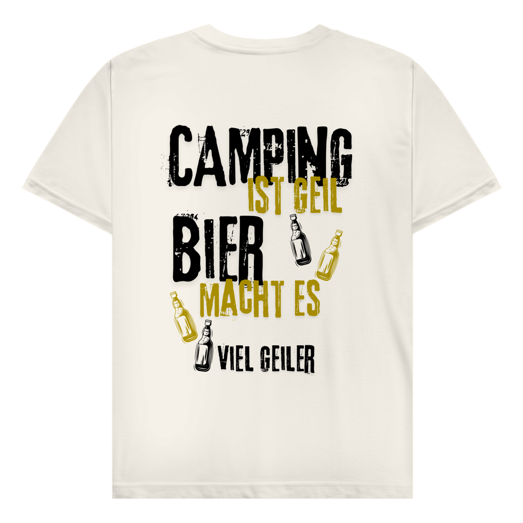 Camping ist geil - Rückendruck || Premium Shirt unisex