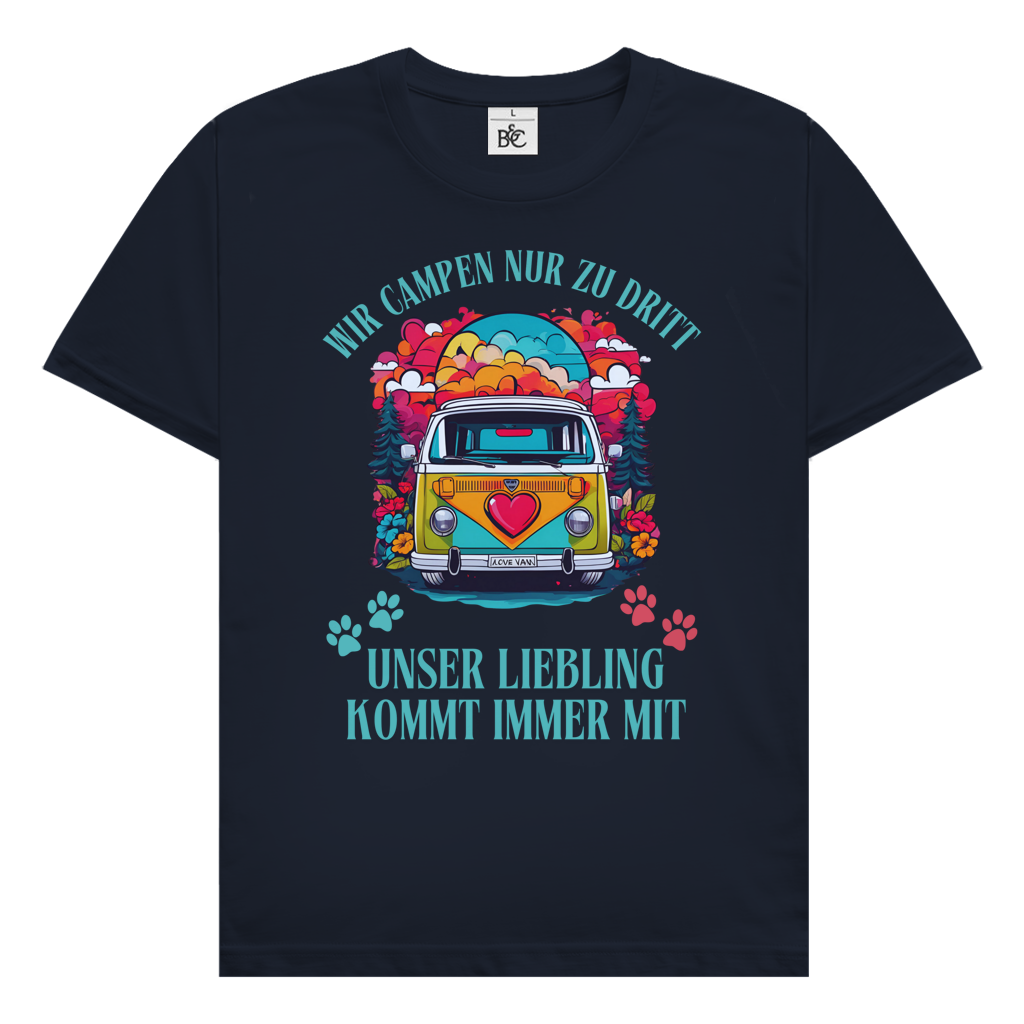 Premium T-Shirt Wir campen nur zu Dritt