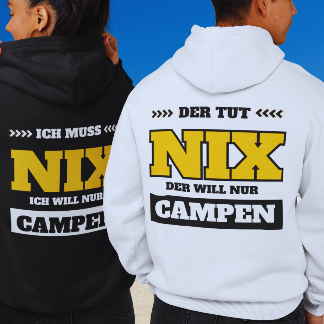Bundle | Der tut nix, der will nur Campen & Ich muss nix, ich will nur Campen gelb