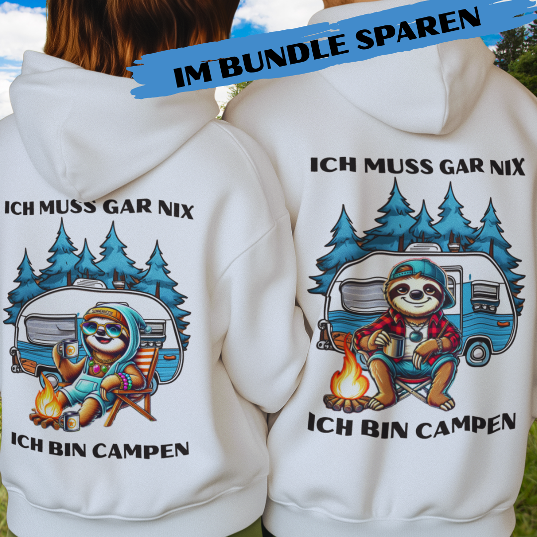 Bundle Ich muss gar nix -Faultier | unisex Rückendruck