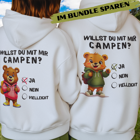 Bundle | Willst du mit mir Campen grün/rosa