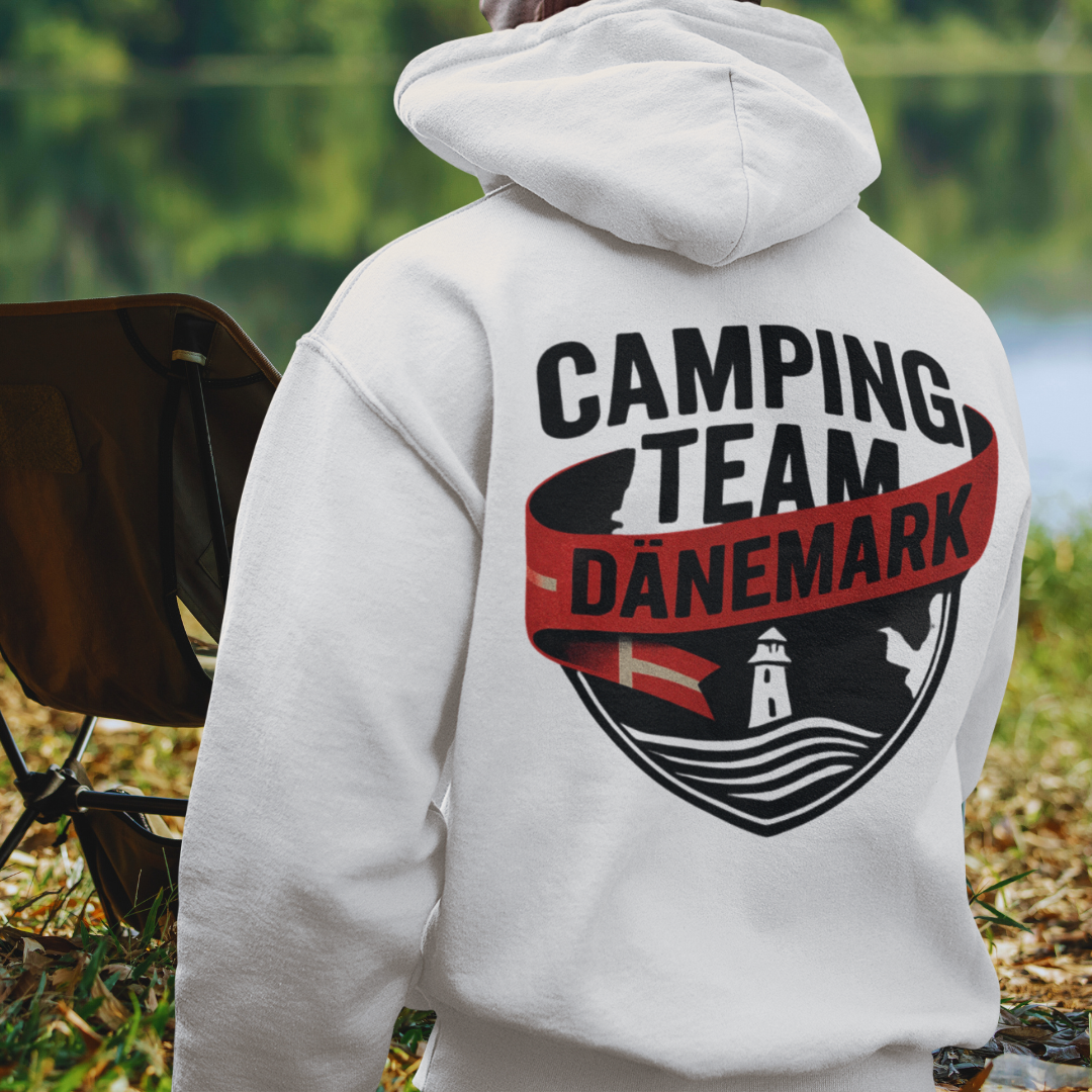 Camping Team Dänemark - Rückendruck | Premium Hoodie unisex