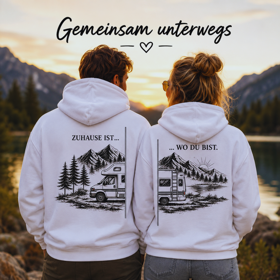 Wo du bist (A) - Rückendruck | Premium Hoodie unisex