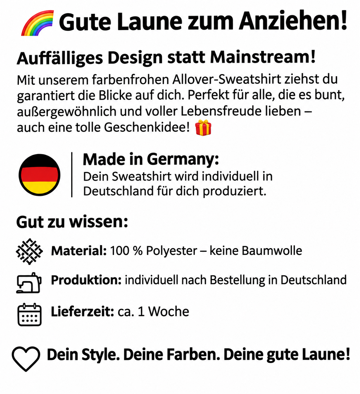 Gute Laune Camping & Bier | Alloverprint Sweatshirt unisex