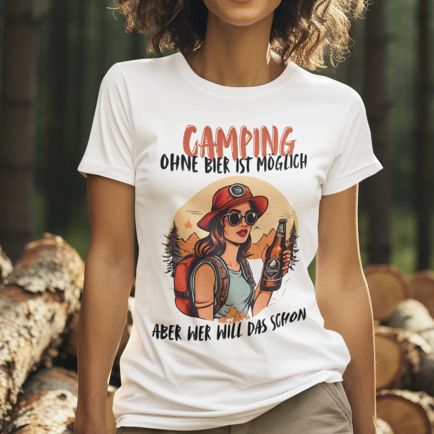 Camping ohne Bier | Premium Shirt unisex