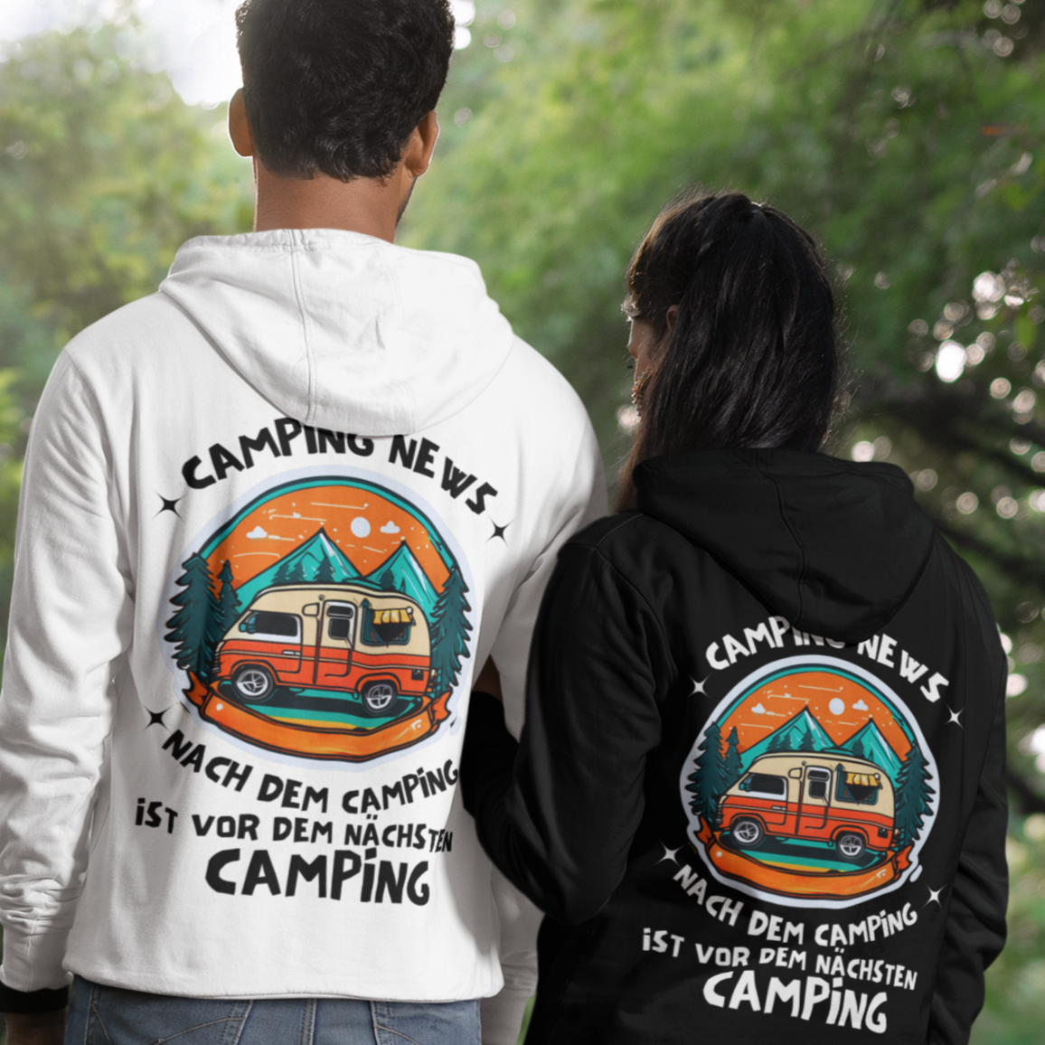 Nach dem Camping ist vor dem nächsten Camping Rückendruck | Premium Hoodie unisex