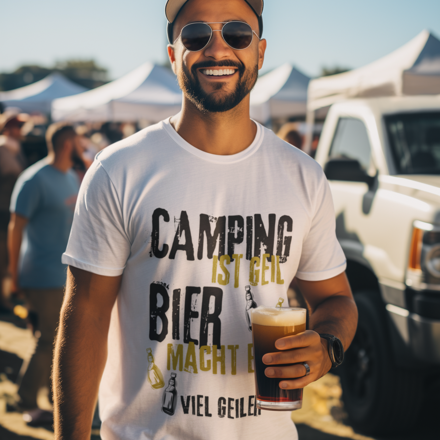 Camping ist geil | Premium Shirt unisex