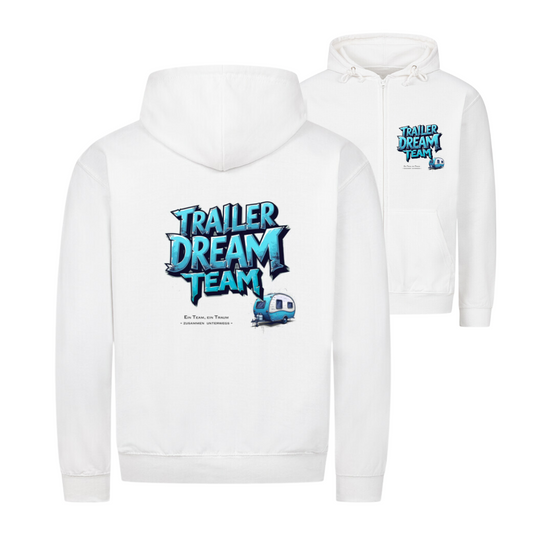 Trailer Dream Team blau -beidseitiger Druck | Zipper Hoodie Unisex