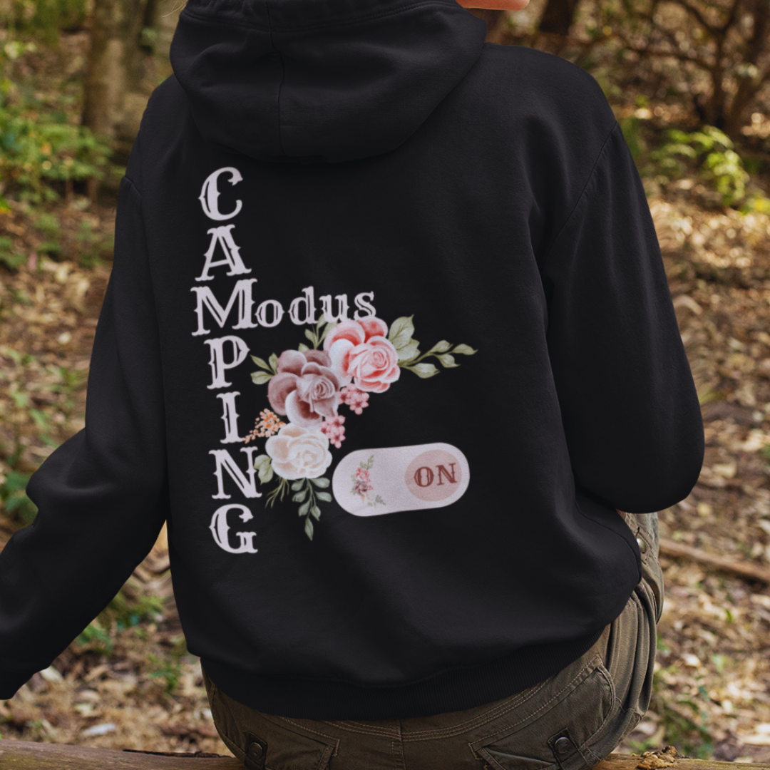 Campingmodus Rose Rückendruck | Premium Hoodie unisex