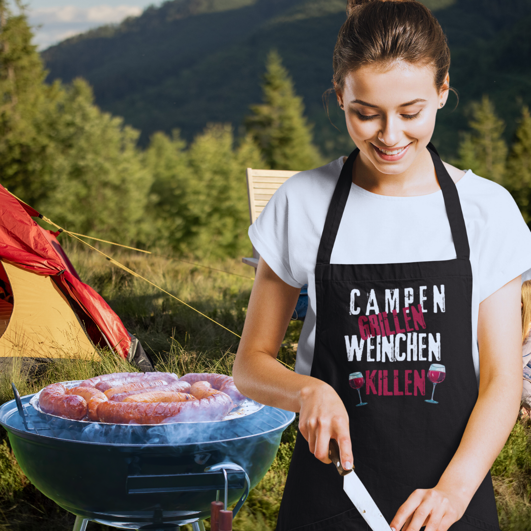 Campen Grillen Weinchen 22 | Latzschürze