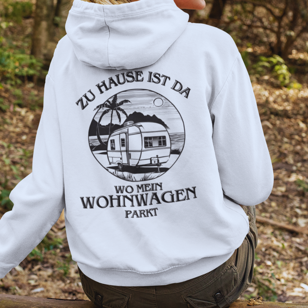 Zu Hause WOWA Rückendruck | Premium Zipper Hoodie Unisex