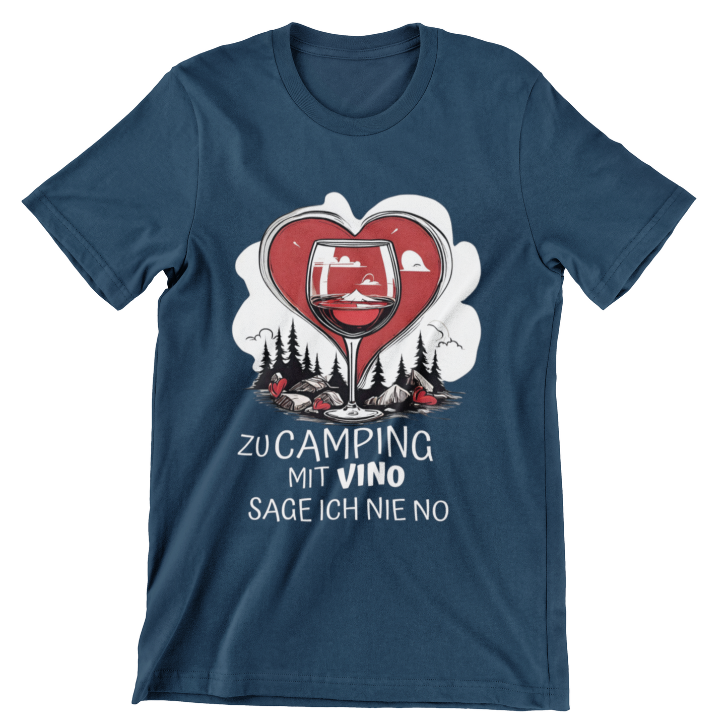 Zu Camping mit Vino Herz | Premium Shirt unisex