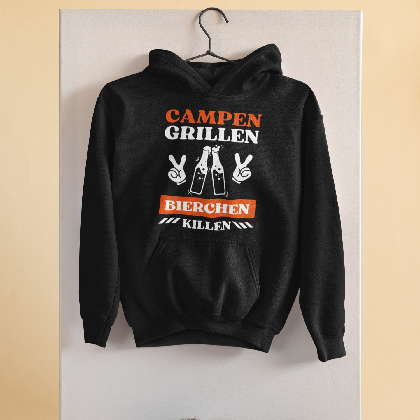 Campen Grillen orange | Premium Hoodie Unisex