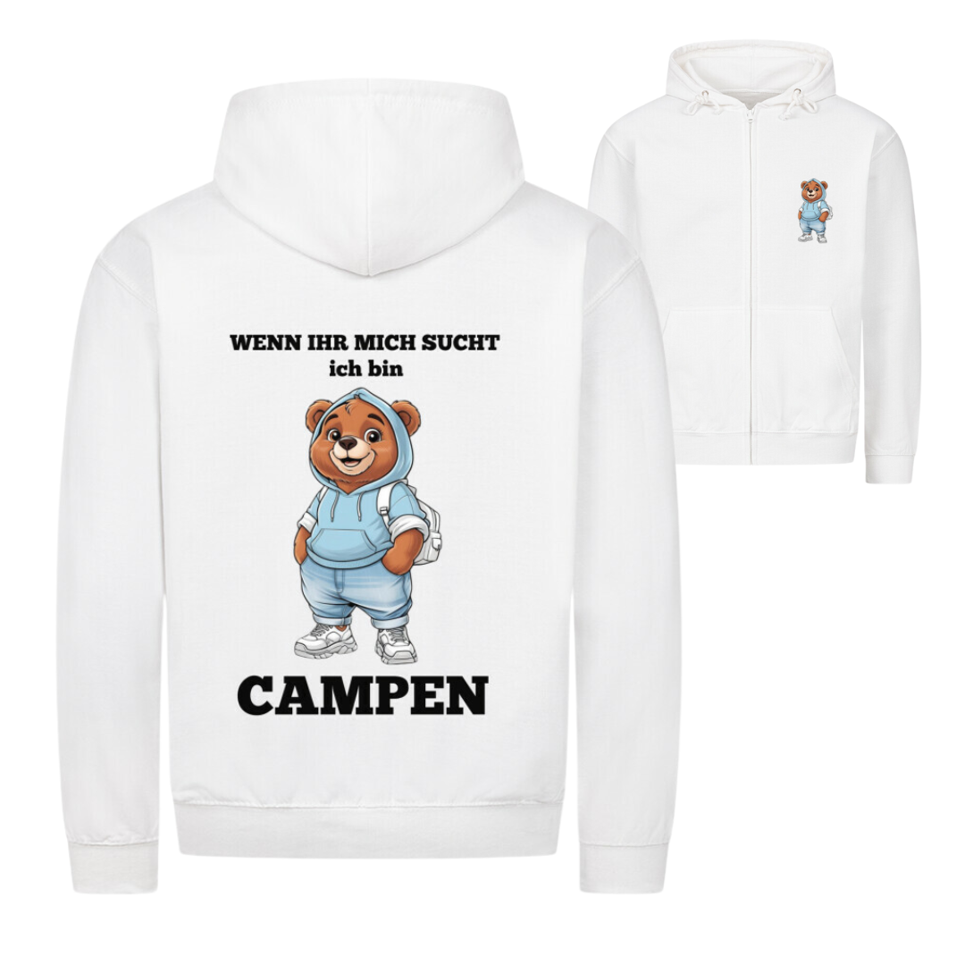 Ich bin Campen- beidseitiger Druck | Zipper Hoodie Unisex