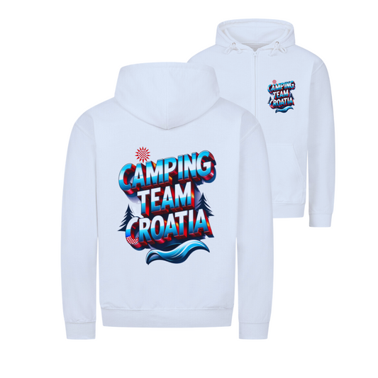 Camping Team Croatia - beidseitiger Druck | Zipper Hoodie Unisex