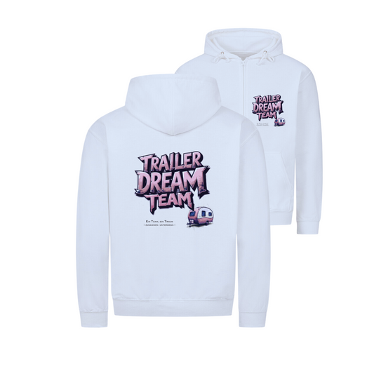 Trailer Dream Team rosa - beidseitiger Druck |  Zipper Hoodie Unisex