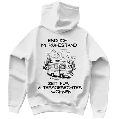 Endlich im Ruhestand - Rückendruck || Premium Hoodie unisex