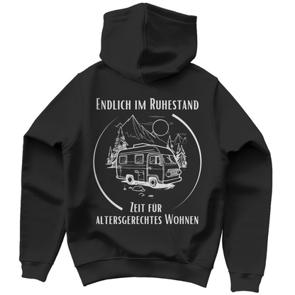 Endlich im Ruhestand - Rückendruck || Premium Hoodie unisex
