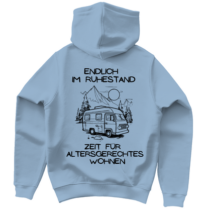 Endlich im Ruhestand - Rückendruck || Premium Hoodie unisex
