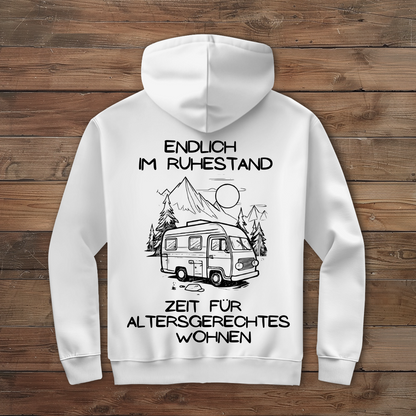 Endlich im Ruhestand - Rückendruck || Premium Zipper Hoodie