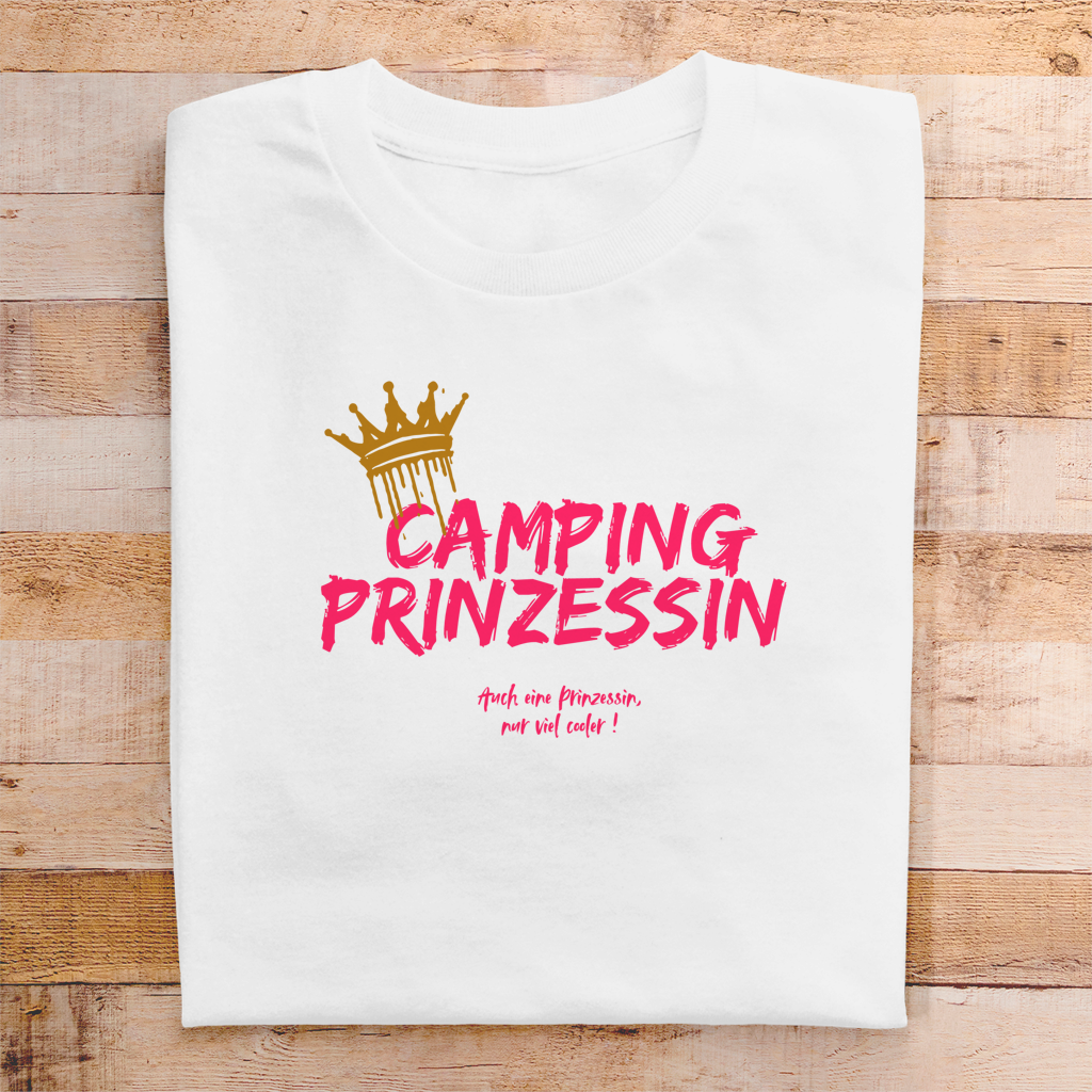 Camping Prinzessin pink || Premium Shirt unisex