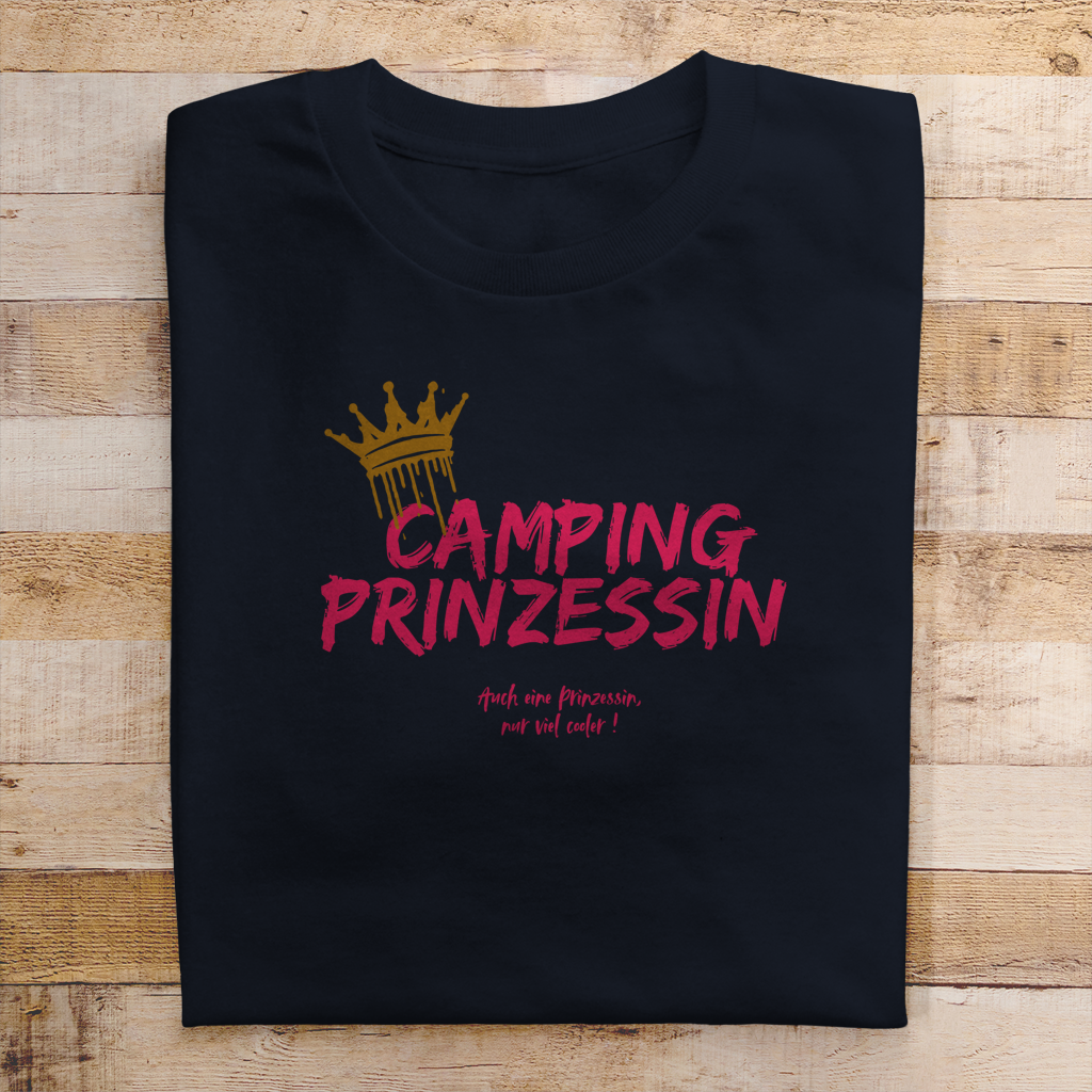 Camping Prinzessin pink || Premium Shirt unisex