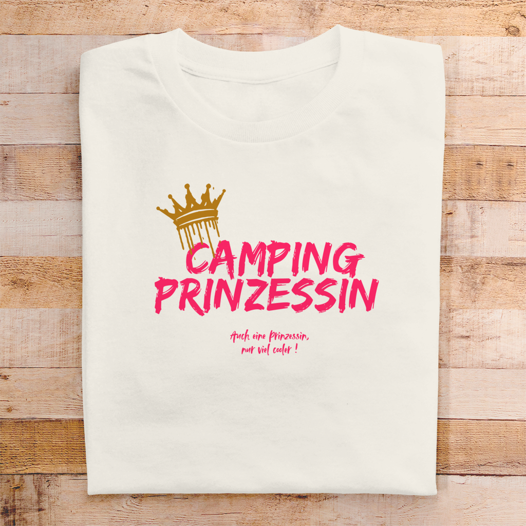 Camping Prinzessin pink || Premium Shirt unisex
