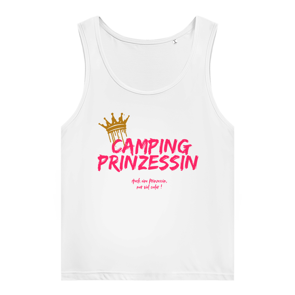 Camping Prinzessin pink || Damen Premium Organic Tank Top