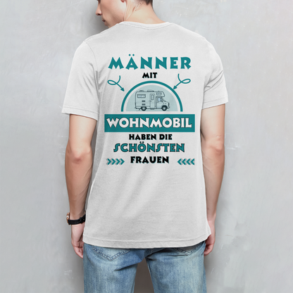 Männer mit Wohnmobil - Rückendruck || Premium T- Shirt unisex