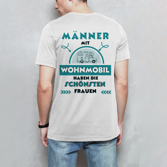 Männer mit Wohnmobil - Rückendruck || Premium T- Shirt unisex