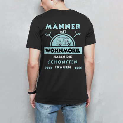 Männer mit Wohnmobil - Rückendruck || Premium T- Shirt unisex