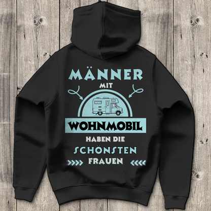 Männer mit Wohnmobil - Rückendruck || Premium Hoodie unisex