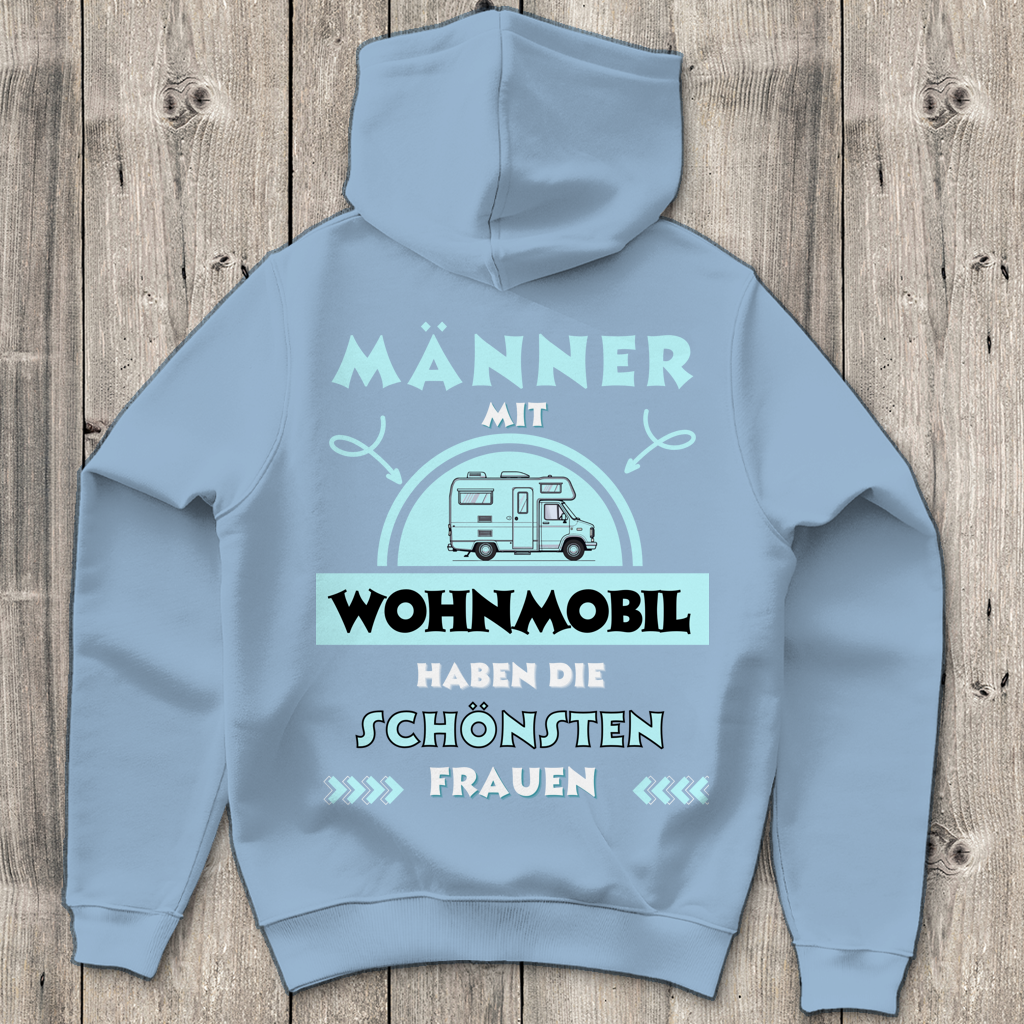 Männer mit Wohnmobil - Rückendruck || Premium Hoodie unisex