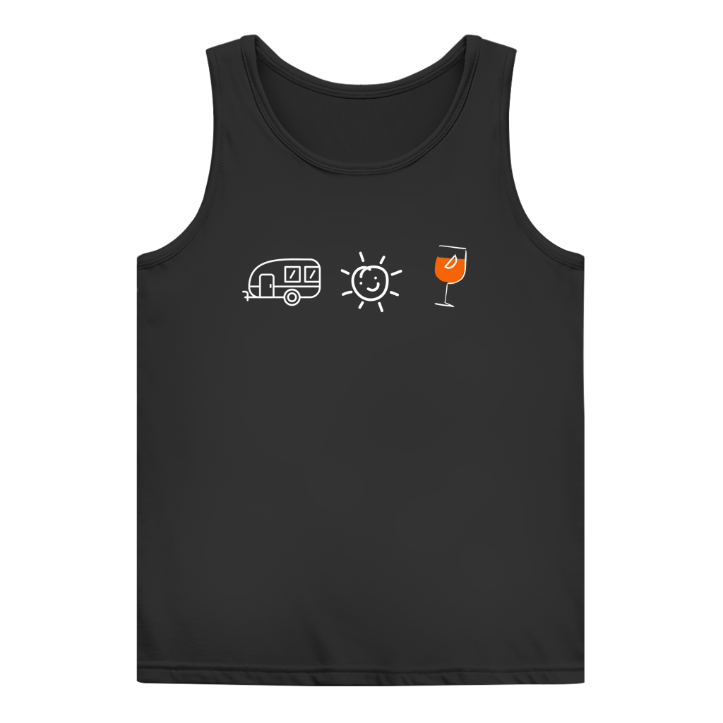 Damen Basic Tank Top Aperol Camp Sun