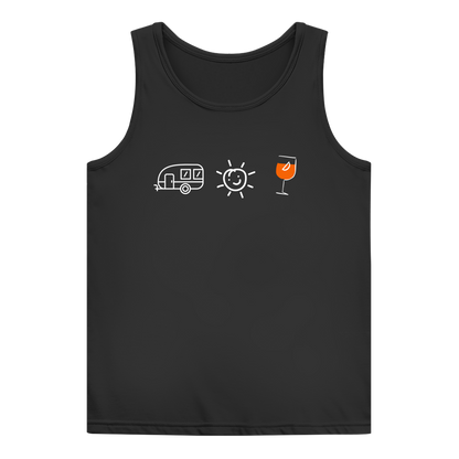 Damen Basic Tank Top Aperol Camp Sun