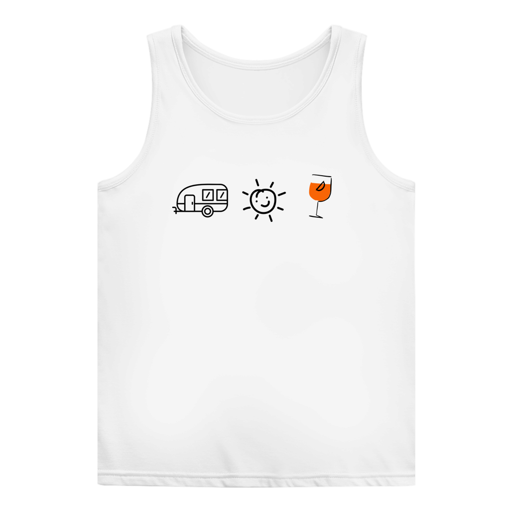 Damen Basic Tank Top Aperol Camp Sun