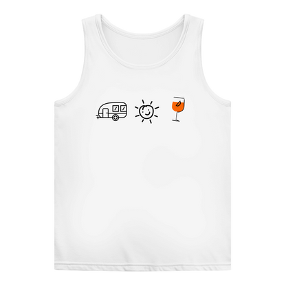 Damen Basic Tank Top Aperol Camp Sun