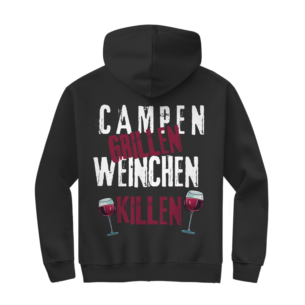 Weinchen killen - Rückendruck || Premium  Zipper Hoodie