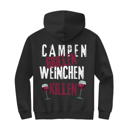 Weinchen killen - Rückendruck || Premium  Zipper Hoodie
