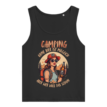 Camping ohne Bier || Damen Premium Organic Tank Top