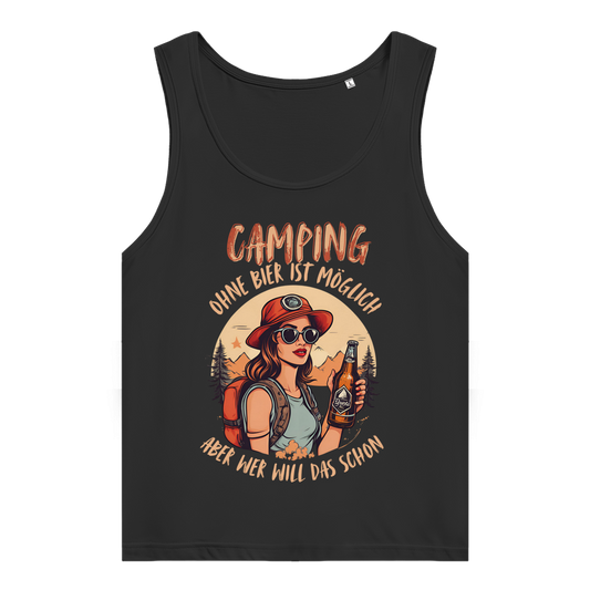 Camping ohne Bier || Damen Premium Organic Tank Top