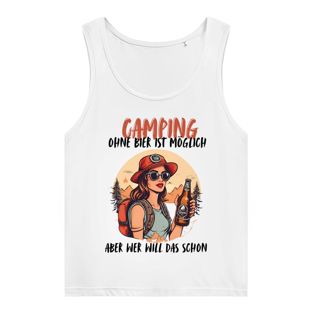 Camping ohne Bier || Damen Premium Organic Tank Top