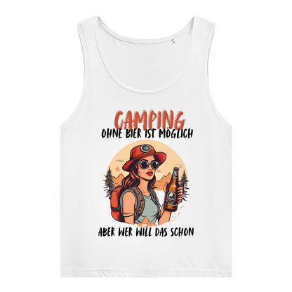 Camping ohne Bier || Damen Premium Organic Tank Top