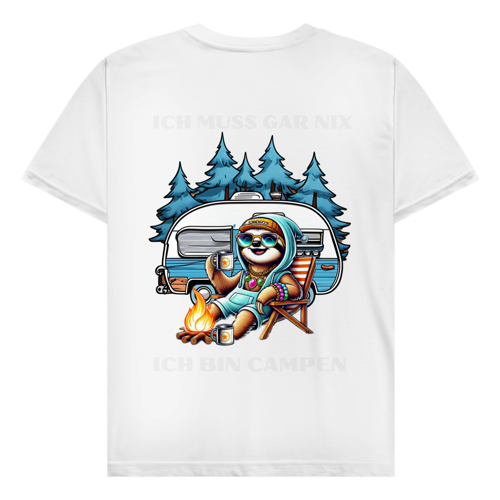 Ich muss gar nichts Faultiermädchen - Rückendruck ||  Premium T-Shirt unisex