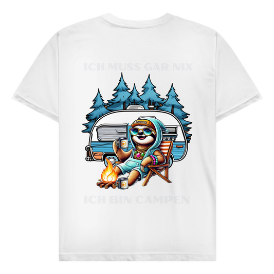 Ich muss gar nichts Faultiermädchen - Rückendruck ||  Premium T-Shirt unisex