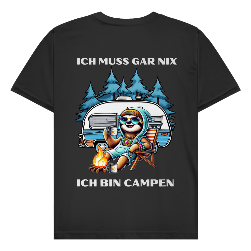 Ich muss gar nichts Faultiermädchen - Rückendruck ||  Premium T-Shirt unisex