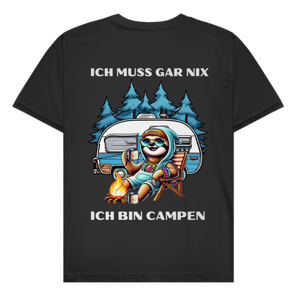 Ich muss gar nichts Faultiermädchen - Rückendruck ||  Premium T-Shirt unisex